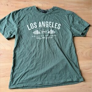 Streetwear Society Olive Green Los Angeles Graphic Tee